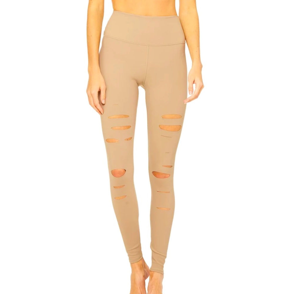 Alo Yoga Women's High Waisted Ripped Warrior Legging Barre